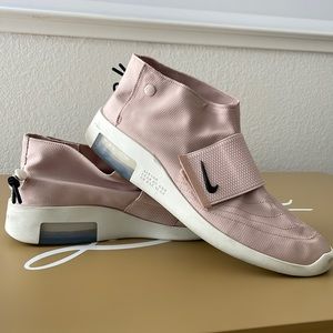 Nike Fear of God beige MOC particle sneaker.